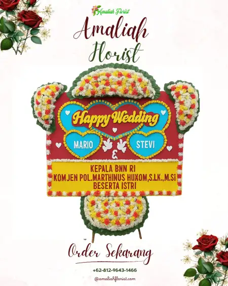 Papan Bunga Pernikahan Kalibogor